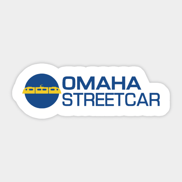 Omaha Streetcar Blue/Yellow Logo Sticker by Kodachrome Railway Colors